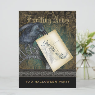 Invitation au style gothique corbeau