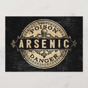 Invitation au style Vintage Étiquette de poison d'