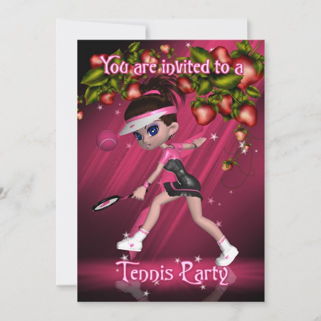 Invitation au Tennis Party (Devant)