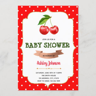 Invitation au thème de la cerise pour la baby show