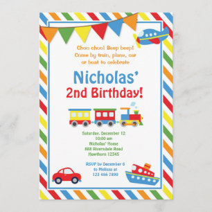 Invitation au transport / Invitation d'anniversair