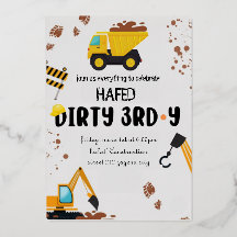 Invitation au troisième anniversaire Dirty 3rd-Y