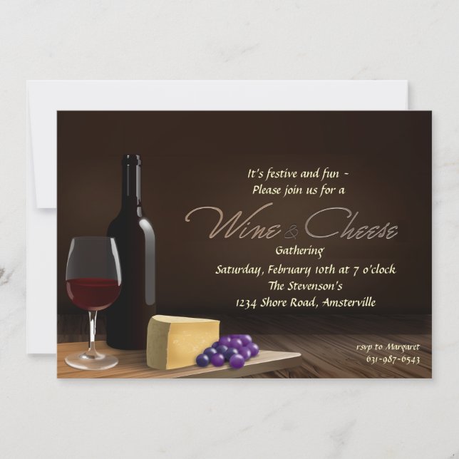 Invitation au vin et au fromage (Devant)