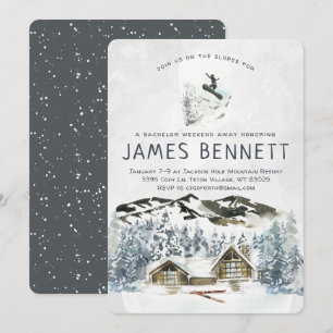 Invitation au voyage de ski pour le week-end d'ent