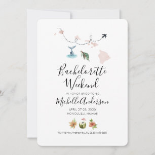 Invitation au week-end de Bachelorette à Honolulu