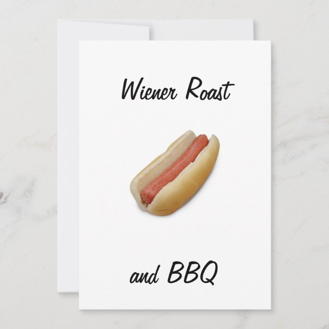 INVITATION AU WIENER ROAST/BBQ (Devant)