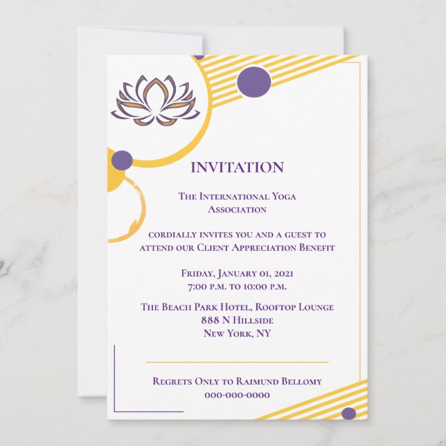 Invitation au yoga (Devant)