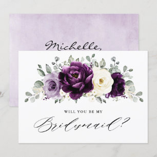 Invitation Auberste Plum pourpre Serez-vous ma servante