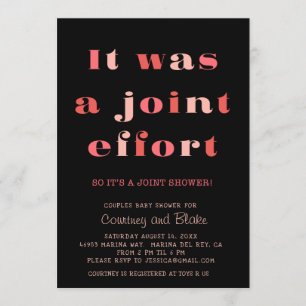 Invitation audacieuse du Baby shower d'effort conj