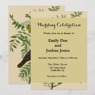 Invitation Audubon American Crow Black Bird