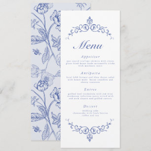 Invitation AURELIA Chinoiserie French Victorian Menu Cards