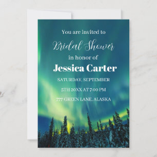 Invitation Aurora Borealis Northern Lights Fête des mariées