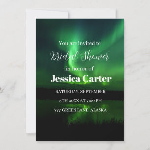 Invitation Aurora Borealis Northern Lights Fête des mariées