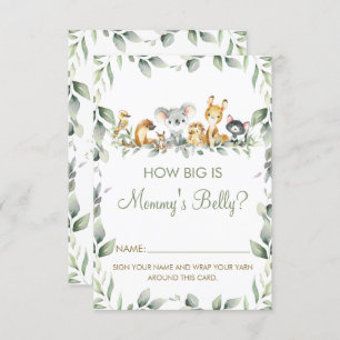Invitation Australian How Big is Mommy's Belly Game Card