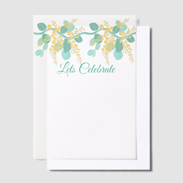 Invitation australienne en fleurs de bataille (Compenser)