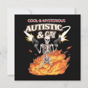Invitation Autistique et Squelette Gay Sensibilisation sur l'