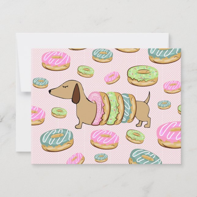 Invitation Autocollants et décorations pour fête de Dachshund (Devant)