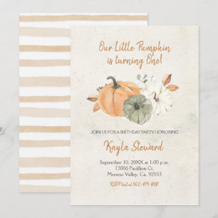 Invitation Automne Anniversaire Le petit Citrouille est un