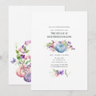 Invitation Automne - Automne Floral Bridesmaitres Déjeuner