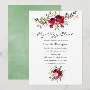 Invitation Automne - Automne Floral Pop Fizz Clink Fête des m