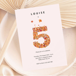 Invitation Automne Automne Jardin Floral 5e Anniversaire Esth