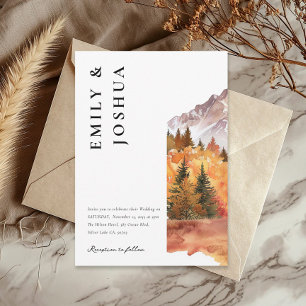 Invitation Automne Automne Mariage élégant