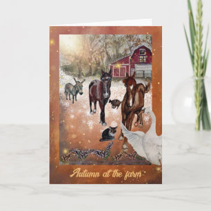 Invitation automne aux chevaux de ferme