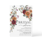 Automne Burgundy Terracotta Fête des mariées Flora