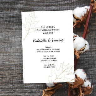 Invitation Automne Chêne Feuille Poste Mariage Brunch