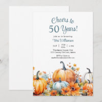 Automne Citrouille 50e anniversaire Cheers à 50 an