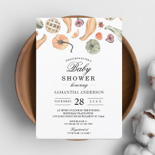 Invitation Automne Citrouille coloré moderne