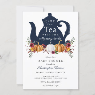 Invitation Automne Citrouille temps pour le Baby shower de th