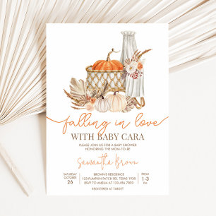 Invitation Automne Citrouille tomber dans le Baby shower d'am