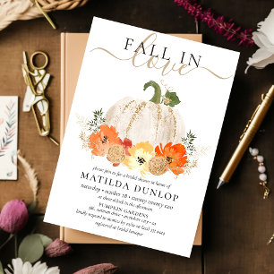 Invitation Automne dans Love Rustic Parties scintillant Fête 
