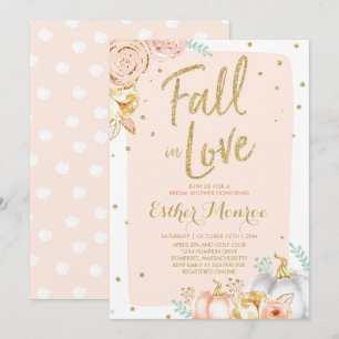 Invitation Automne d'invitation de Fête de la mariée de chute