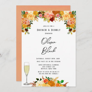 Invitation Automne Épice Peony Brunch et Bubbly