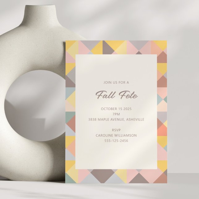 Invitation Automne Fête Fête Rassemblement Simple Moderne (Créateur téléchargé)