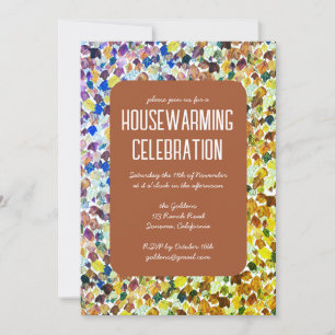 Invitation Automne Feuilles Chic Custom HOUSEWARMINING PARTY