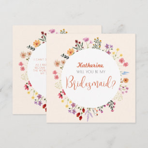 Invitation Automne Fleur sauvage lunaire Floral Bridesmaid Sc