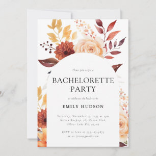 Invitation Automne Floral Boho Bachelorette Party