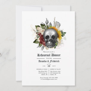 Invitation Automne Floral Gothique Rustique Dîner de Répétiti