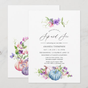 Invitation Automne - Floral Sip and See
