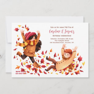 Invitation Automne Fun Anniversaire de enfant
