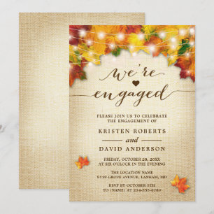 Invitation Automne Lights String Lights Burlap