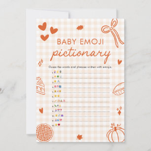 Invitation Automne Main tiré Italien Baby Emoji jeu de pictio