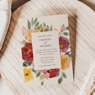 Invitation Automne Mariage  