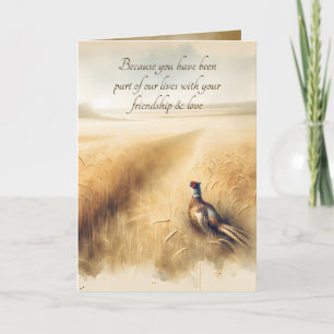 Invitation Automne Mariage faisan Vow Renouvellement