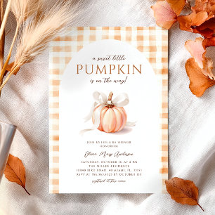 Invitation Automne Petit Baby shower Citrouille Neutre selon 