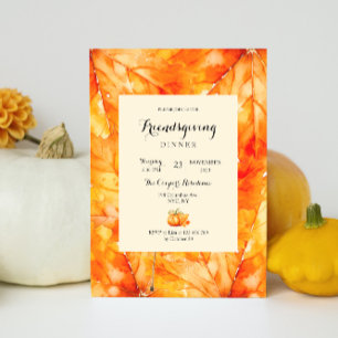 Invitation Automne Quitte le Citrouille Friendsgiving Dîner
