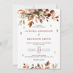 Invitation Automne Quitte Russe Pays Boho Mariage Dans